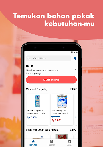 Android application Henata - Belanja kebutuhanmu! screenshort
