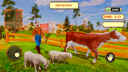 MOVING COW & PIGS TO BARN  RANCH SIMULATOR GAMEPLAY #4 