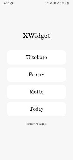 Android application XWidget screenshort