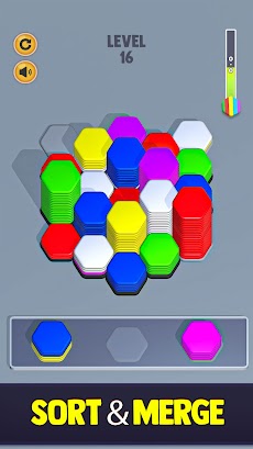 Hexa Color Sort Blocks Puzzleのおすすめ画像5