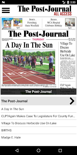Android application The Post-Journal All Access screenshort