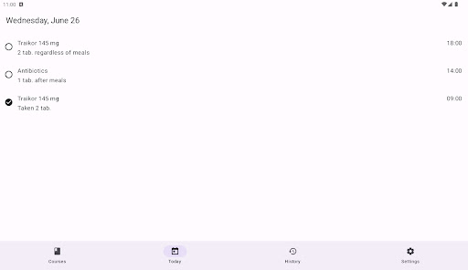 Reminders and pills tracker