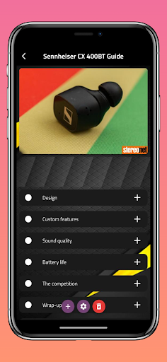 Android application Sennheiser CX 400BT Guide screenshort