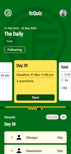 fcQuiz Screen 2
