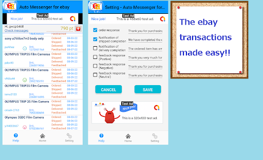Android application Auto Messenger for ebay screenshort