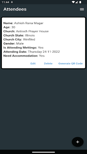 Android application EasyReg screenshort