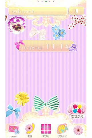 Android application リボンとお花の壁紙　Flower&Ribbon screenshort