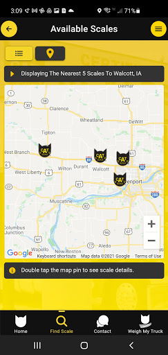 CAT Scale Locator screenshot