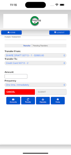 Corrections FCU Screen 3