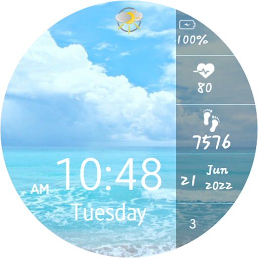 Blue Sky Sea Edge Panel - AppWisp.com