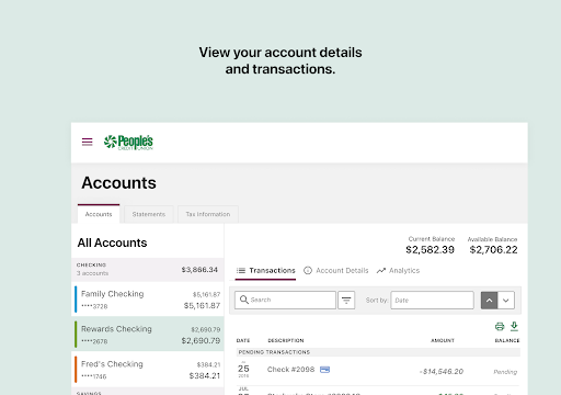 People's CU Mobile Banking Screenshot