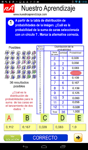 Distribución de probabilidades Screen 3