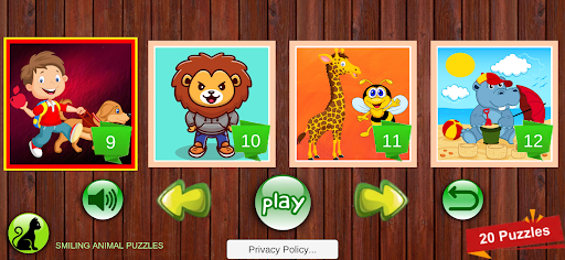 Smiling Animal Puzzles Screen 3