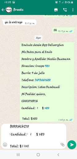 Android application Delivery Sunchales screenshort
