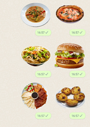 Android application Food Stickers for WhatsApp screenshort