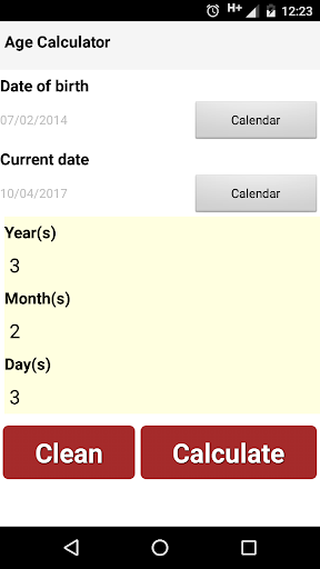 Calculate date of birth - age