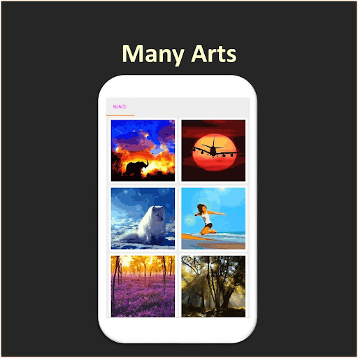 Android application Color by Number - sun screenshort