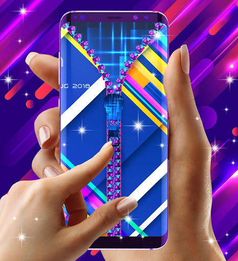 Android application Lock screen with zipper screenshort