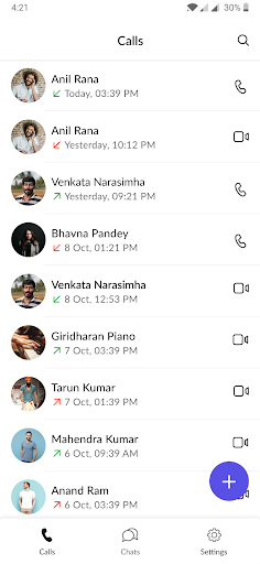 Elyments -Private chat & calls Screen 2