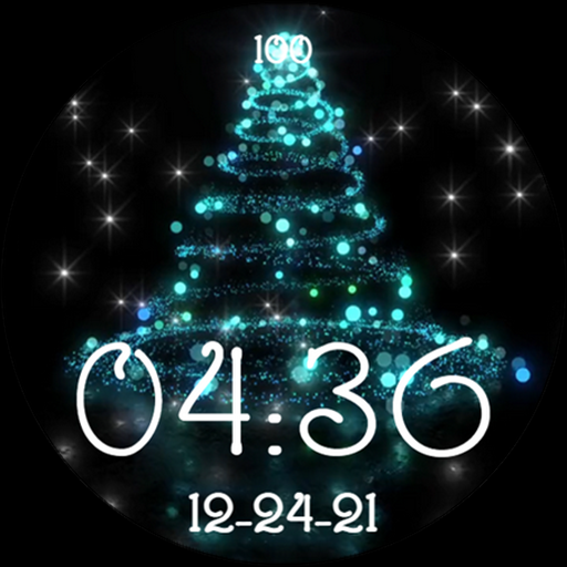 Christmas Tree Blue Sparkles