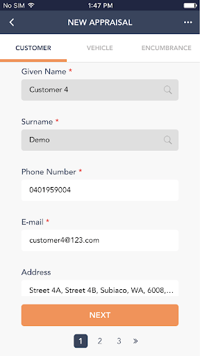 Dealer Appraisal Screen 3