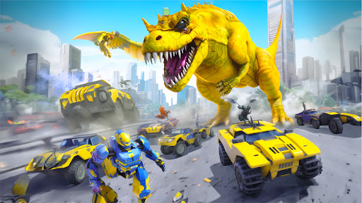 Android application Robot Transform Dinosaur Games screenshort
