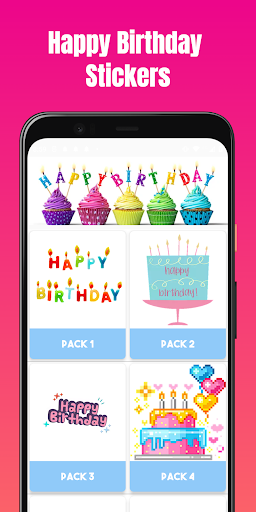Android application Happy Birthday Stickers screenshort