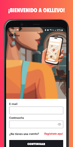 Android application Okllevo Pasajeros screenshort