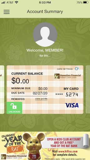 MyCard HIFICU VISA Screen 2