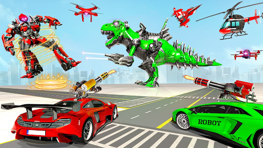 Android application Dino Robot Transform Car Games screenshort