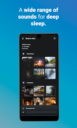 Android application Sleep sounds to soothe anxiety screenshort