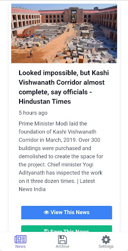 Android application IN News : India Newspapers screenshort