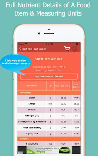 Calories In Foods Screen 3