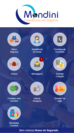 Android application Mondini Seguros screenshort