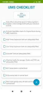 Marine UMS checklist