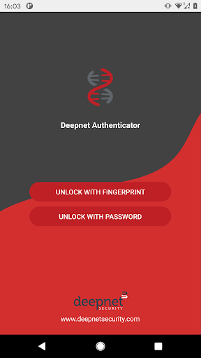 Android application DeepNet Authenticator screenshort