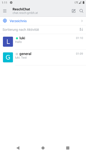 Android application ReschiChat screenshort