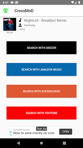 CrossMoD - Music sharing Screen 3