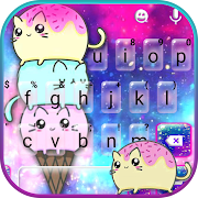 Sparkle Ice Cream Cat Keyboard Theme