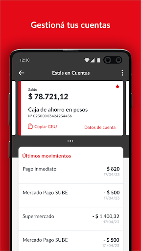 Android application Munibanking screenshort