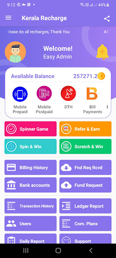 Android application Kerala Recharge screenshort