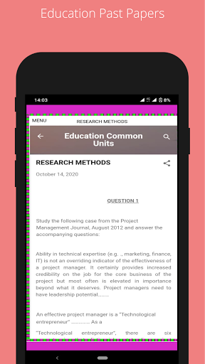 Android application Education Past Papers screenshort