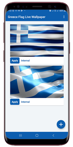 Android application Greece Flag Live Wallpaper screenshort