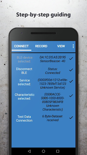 BLE Acceleration Recorder Screen 2