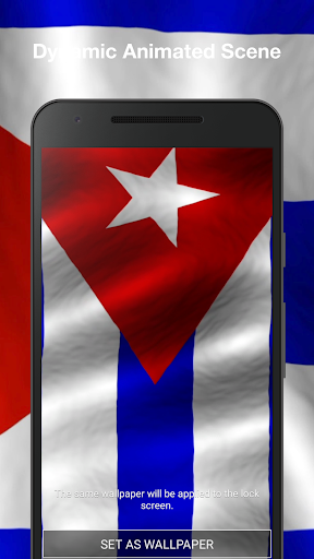 3d Cuba Flag Live Wallpaper Screen 2