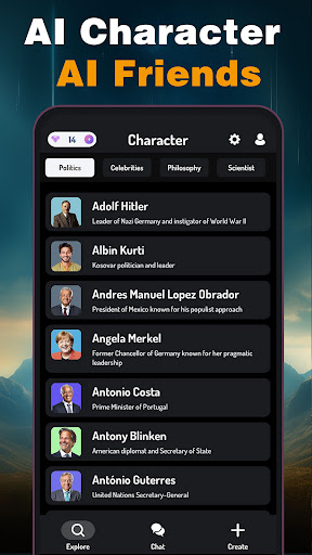 Android application AI Character - AI Friends screenshort