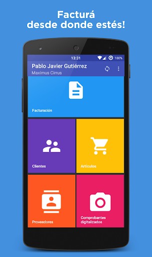Android application Factura electrónica volando screenshort