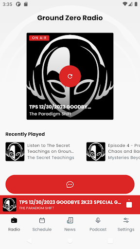 Android application Ground Zero Radio screenshort