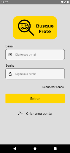 Android application Motorista Busque Frete screenshort