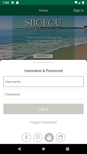 Android application Santa Barbara County FCU screenshort